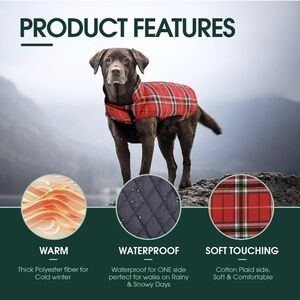 Red Plaid Dog Coat